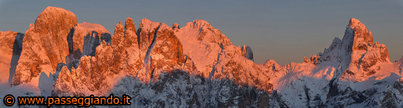 Settore ovest delle Pale di San Martino